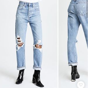 AGOLDE 90's Mid Rise Loose Fit in Fall Out